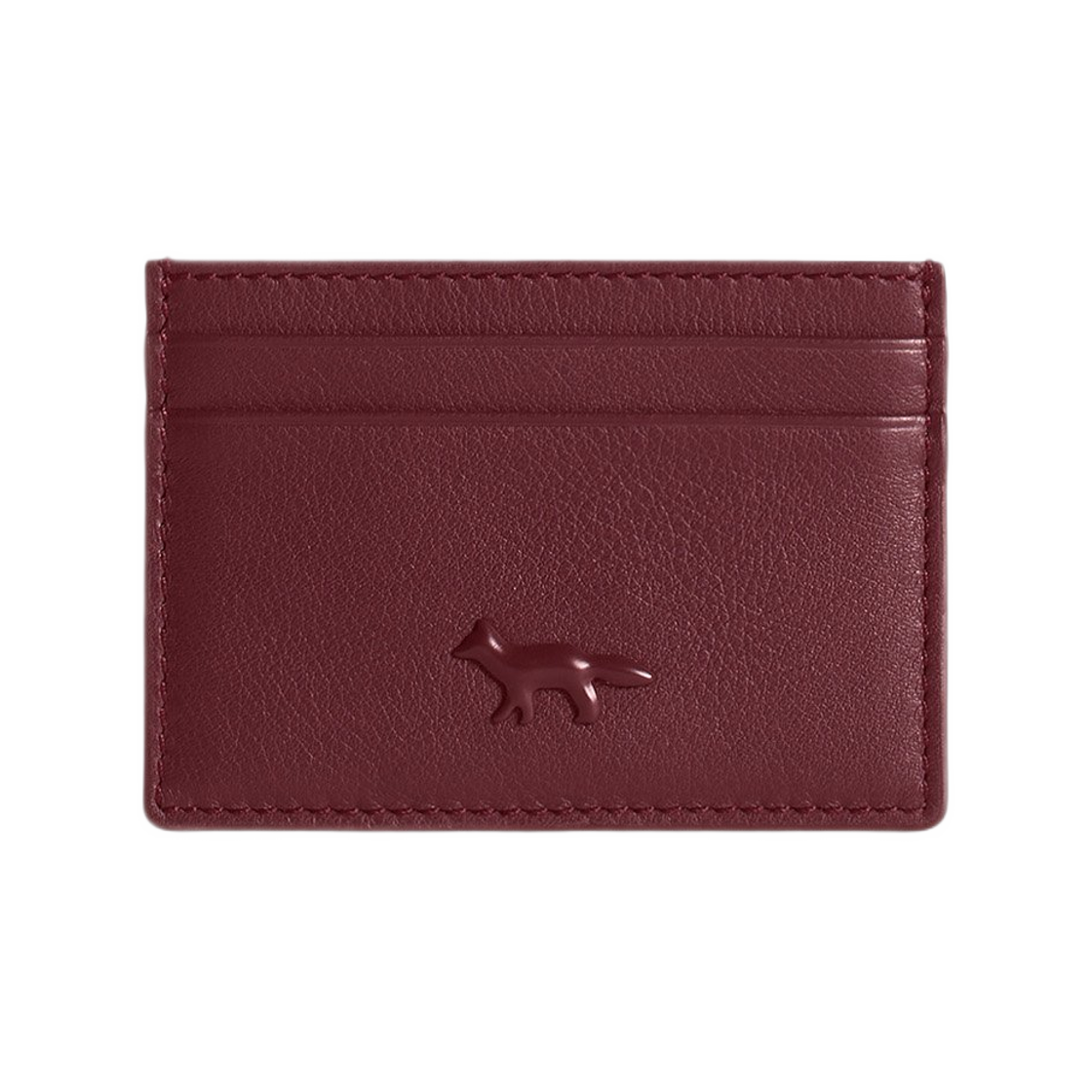 MW05345LC0045-0323 Maison Kitsune Profile Fox Cardholder Dark Burgundy