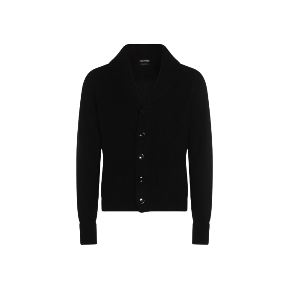 KLL003-YMK074-LB999 Tom Ford Cashmere Shawl Collar Cardigan Black
