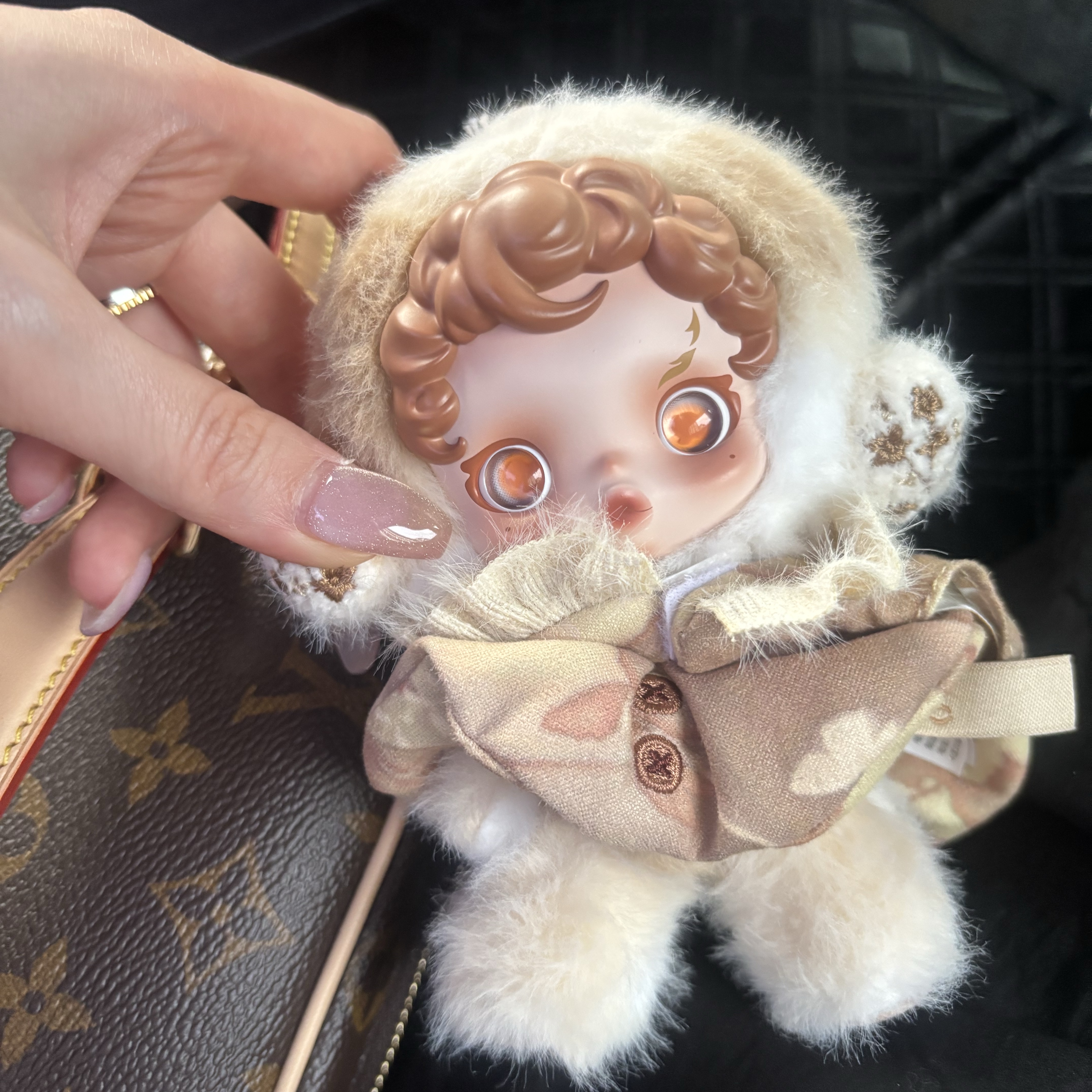 Pop Mart Skullpanda L’Impressionnisme Series Plush Doll Amber (Opened Case), Louis Vuitton Nice Mini Toiletry Pouch Monogram 착용 스타일