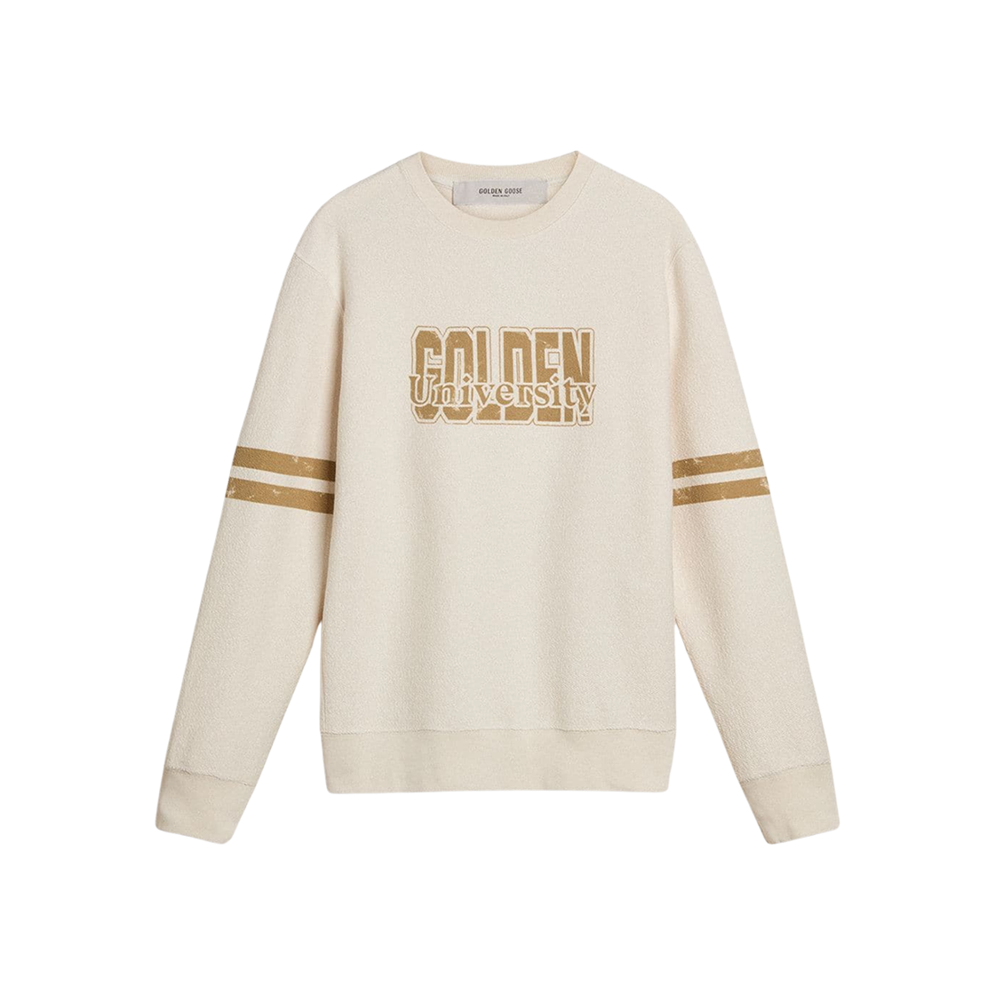 GMP01223-P002135-11616 Golden Goose Journey Collection Cotton Sweatshirt with Front Print White