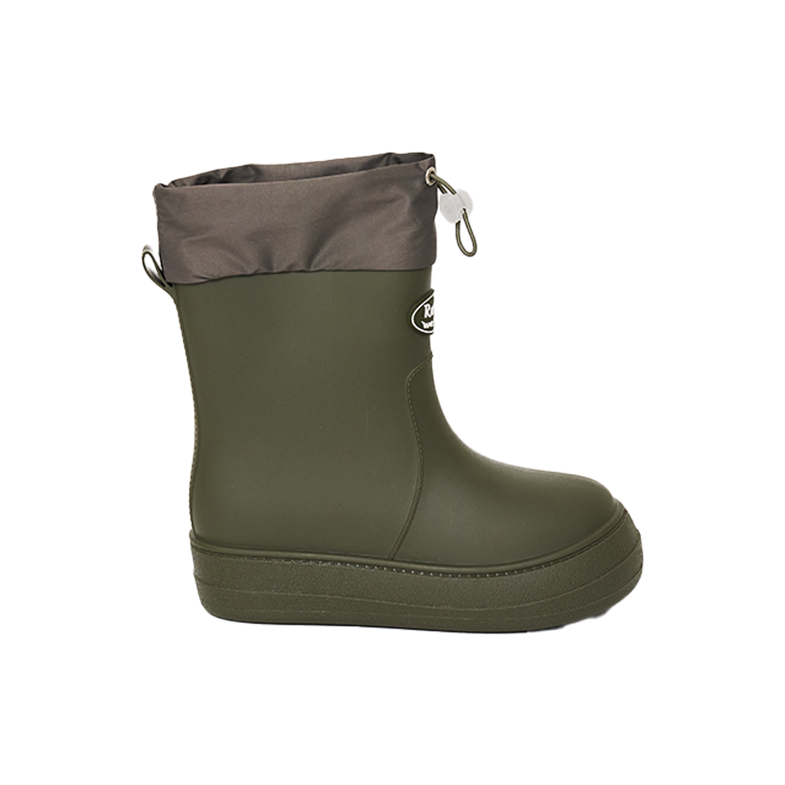리끌로우 리-레인 셔링 부츠 카키(RECLOW Re-rain Shirring Boots Khaki)