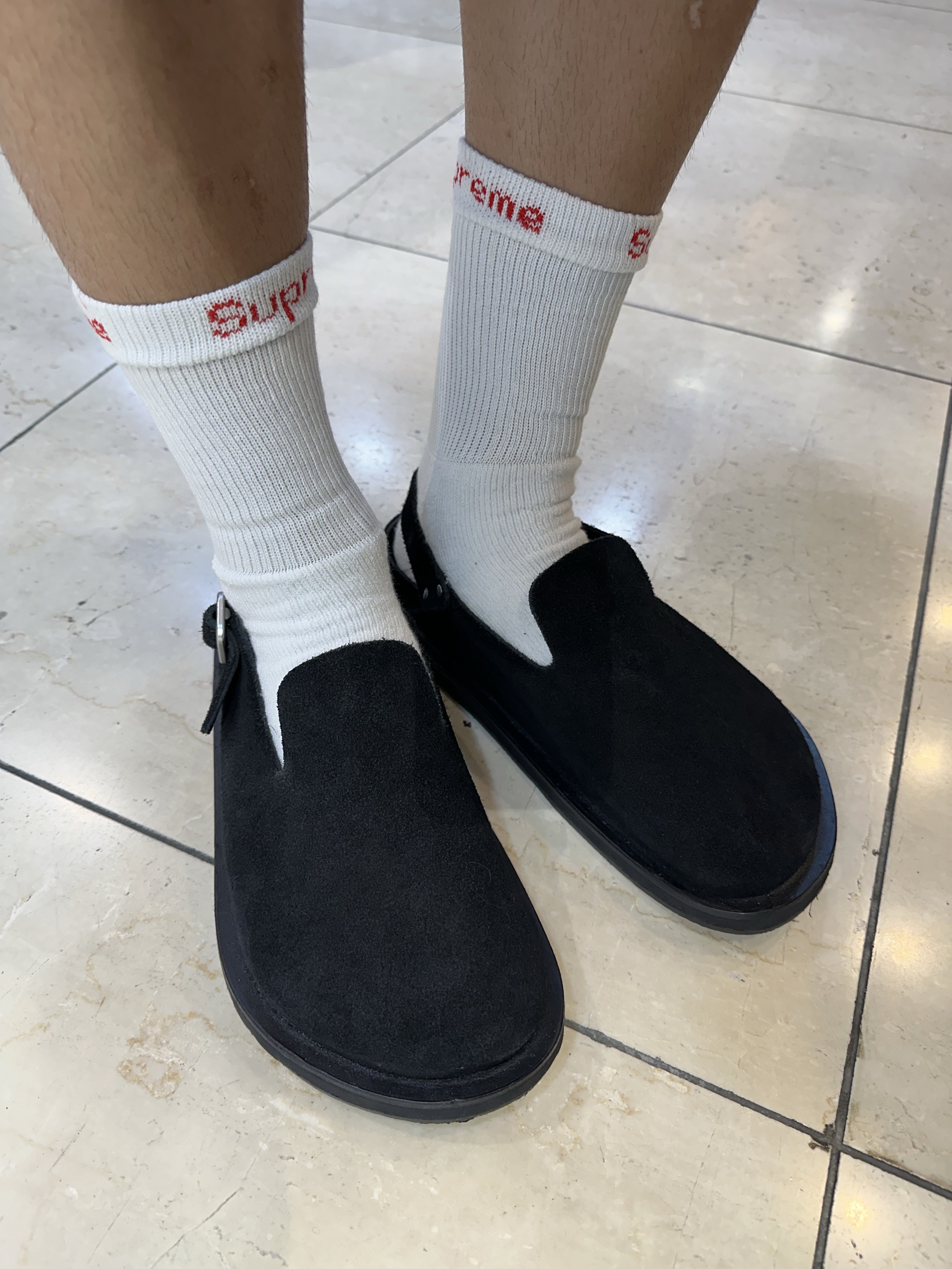 Birkenstock x Jil Sander Berlin Sandal Black 착용 스타일 - 1