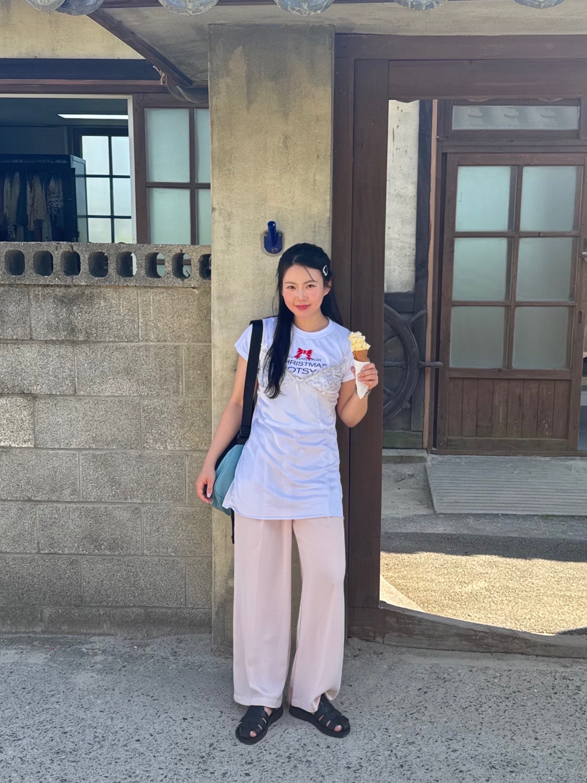 Jerusalem Sandals No.1063 Michael Slide Black 착용 스타일 - 3