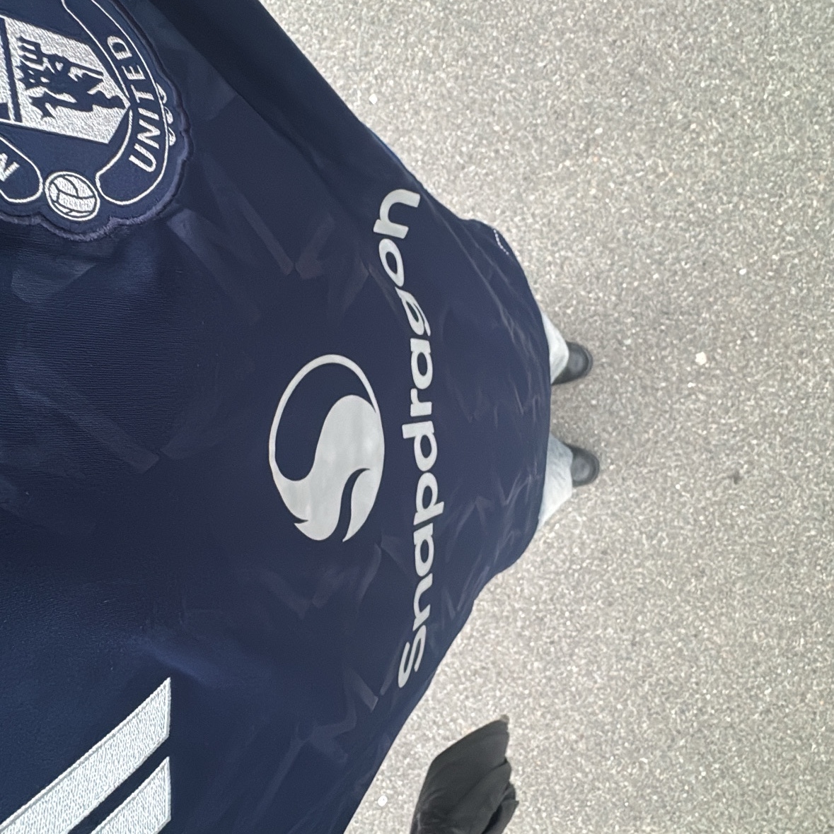 Adidas Manchester United 2024/25 Away Jersey Night Indigo - KR Sizing (Non Marking Ver.) 착용 스타일