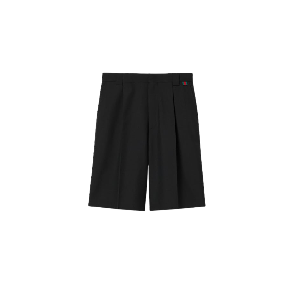 구찌 웹 울 블렌드 트윌 쇼츠 블랙(Gucci Web Wool Blend Twill Shorts Black)