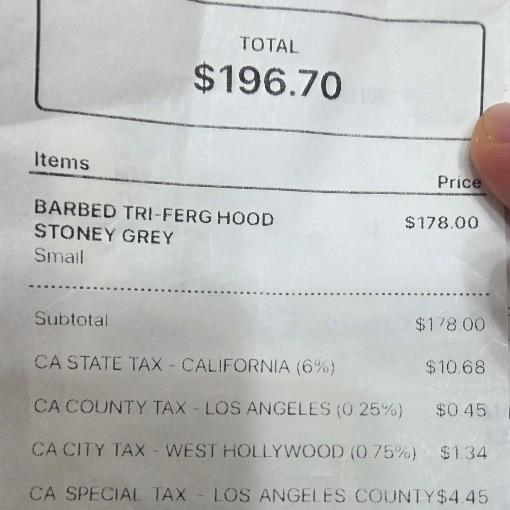 Palace Barbed Tri-Ferg Hood Stoney Grey - 25SS 착용 스타일 - 2