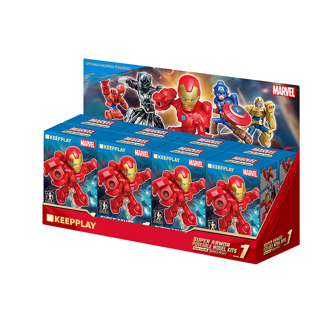 큐만 마블 미니피규어 랜덤팩 8종 세트(QMAN MARVEL Mini Figure Random Pack 8 Kinds Set)