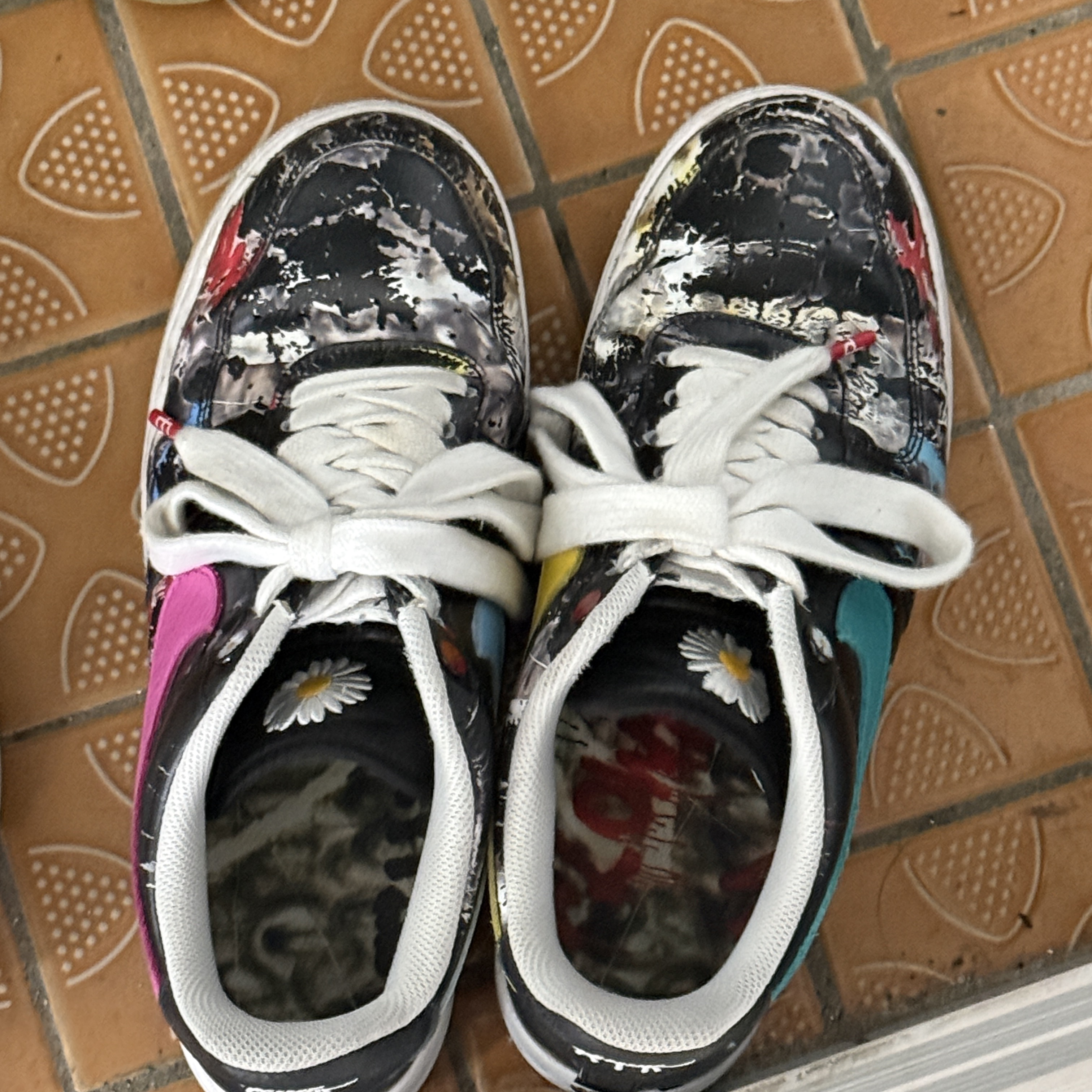 Nike x Peaceminusone Air Force 1 Low Para-Noise 3.0 Black and Multicolor 착용 스타일