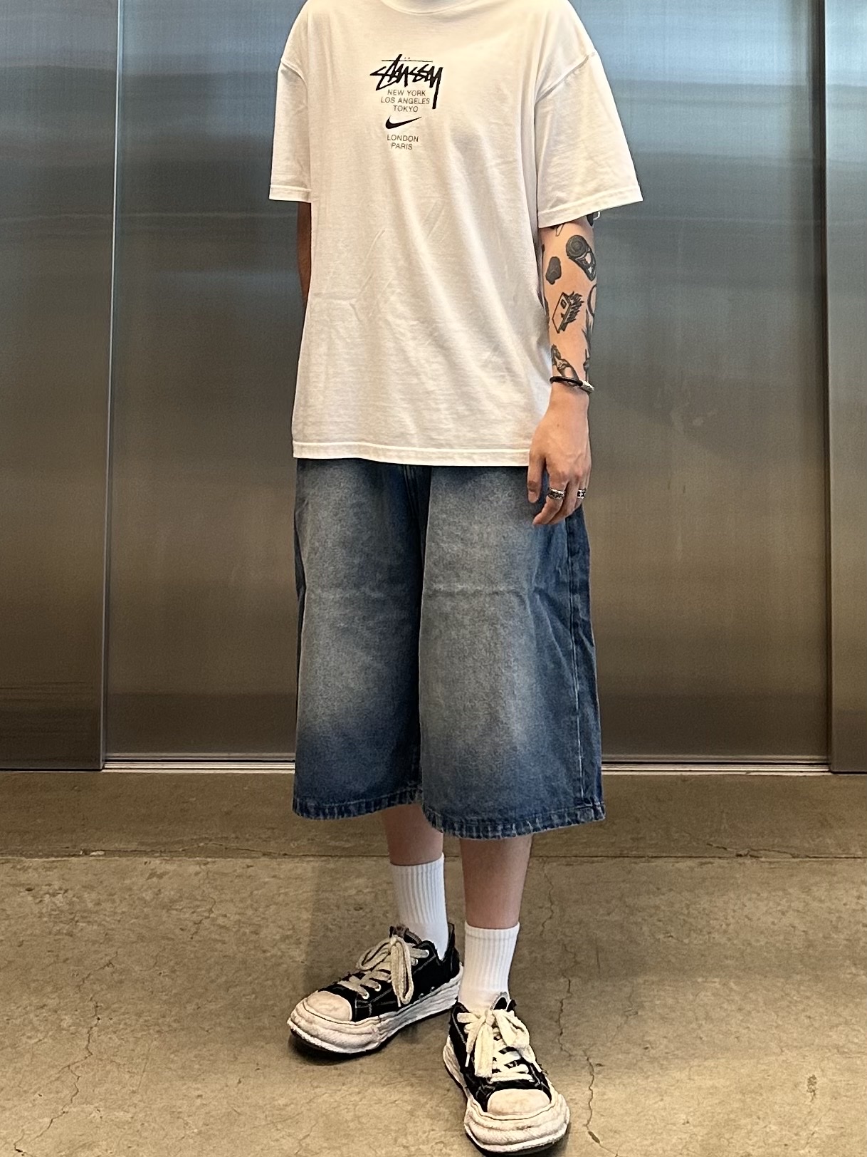 Nike x Stussy WT T-Shirt White - Asia 착용 스타일 - 2