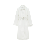 YUJI Ramskin Long Coat Off White