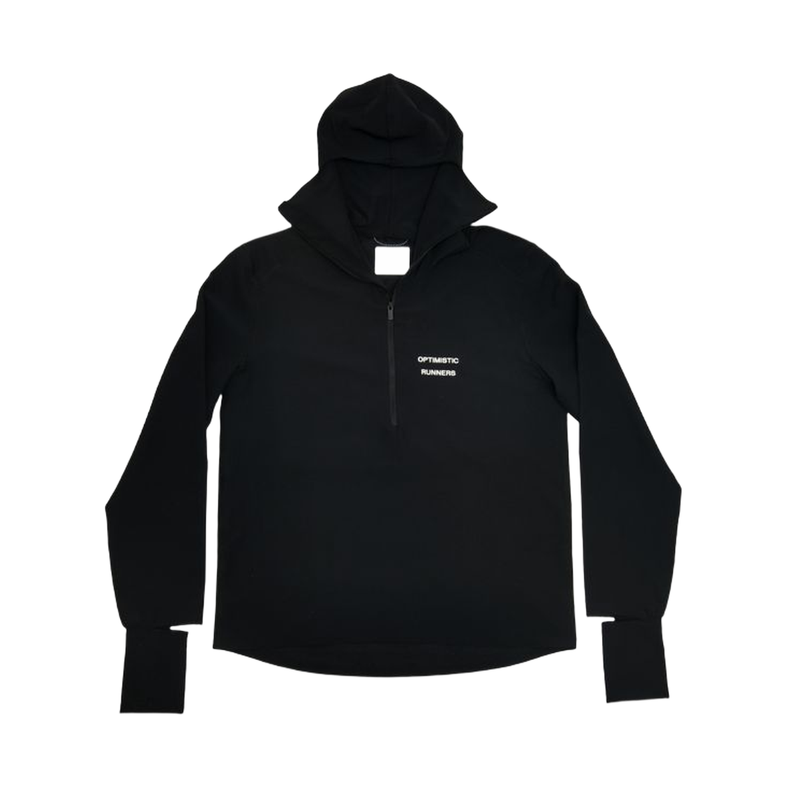 - Optimistic Runners Balaclava Hoodie Black