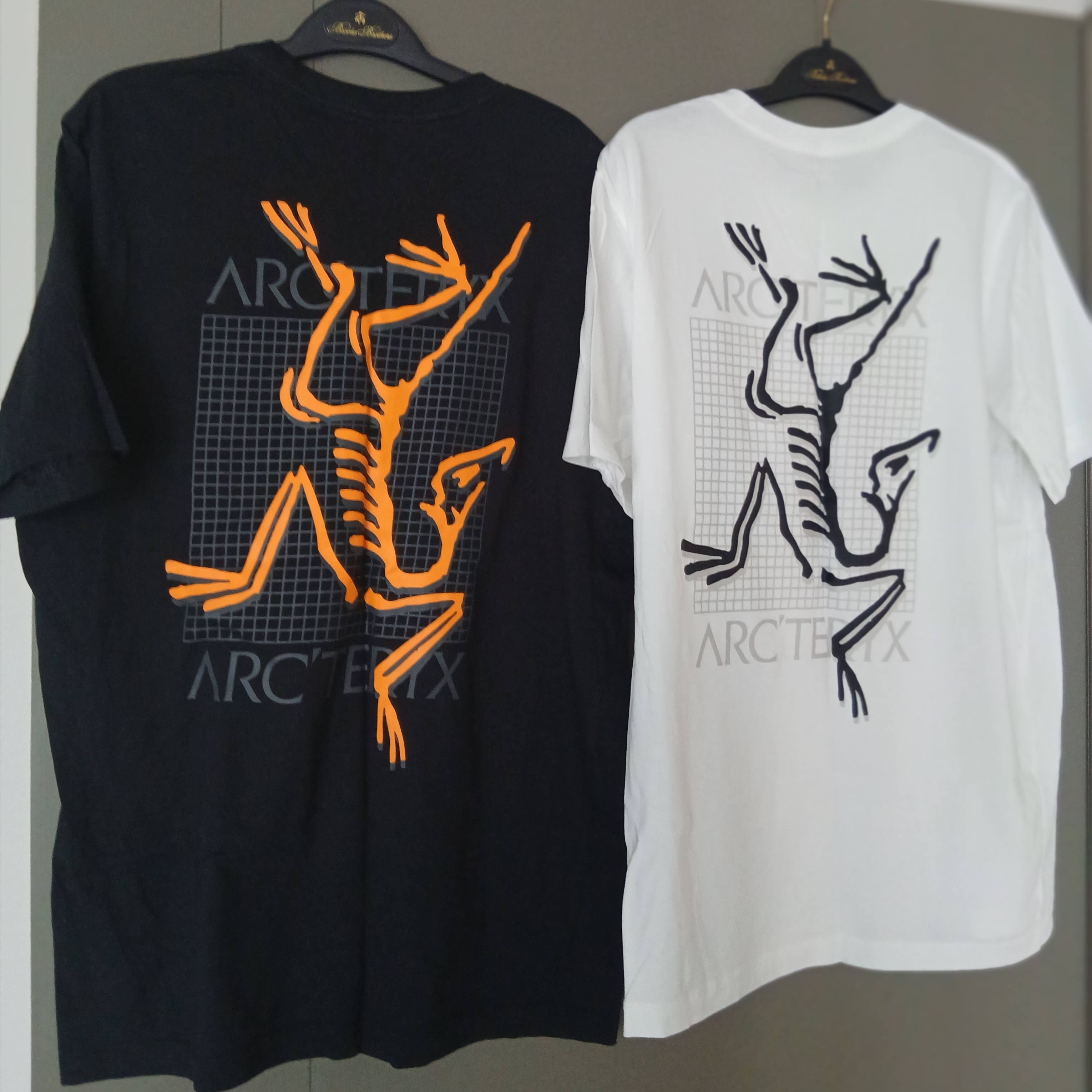 Arc'teryx Arc'Multi Bird Logo SS T-Shirt White Light, Arc'teryx Arc'Multi Bird Logo SS T-Shirt Black 착용 스타일 - 1