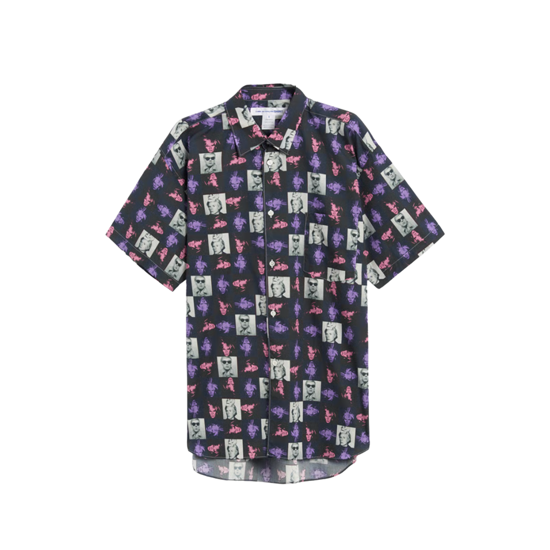 꼼데가르송 셔츠 앤디 워홀 프린트 숏슬리브 셔츠 블랙 멀티컬러(Comme des Garcons Shirt Andy Warhol Print S/S Shirt Black Multicolour)