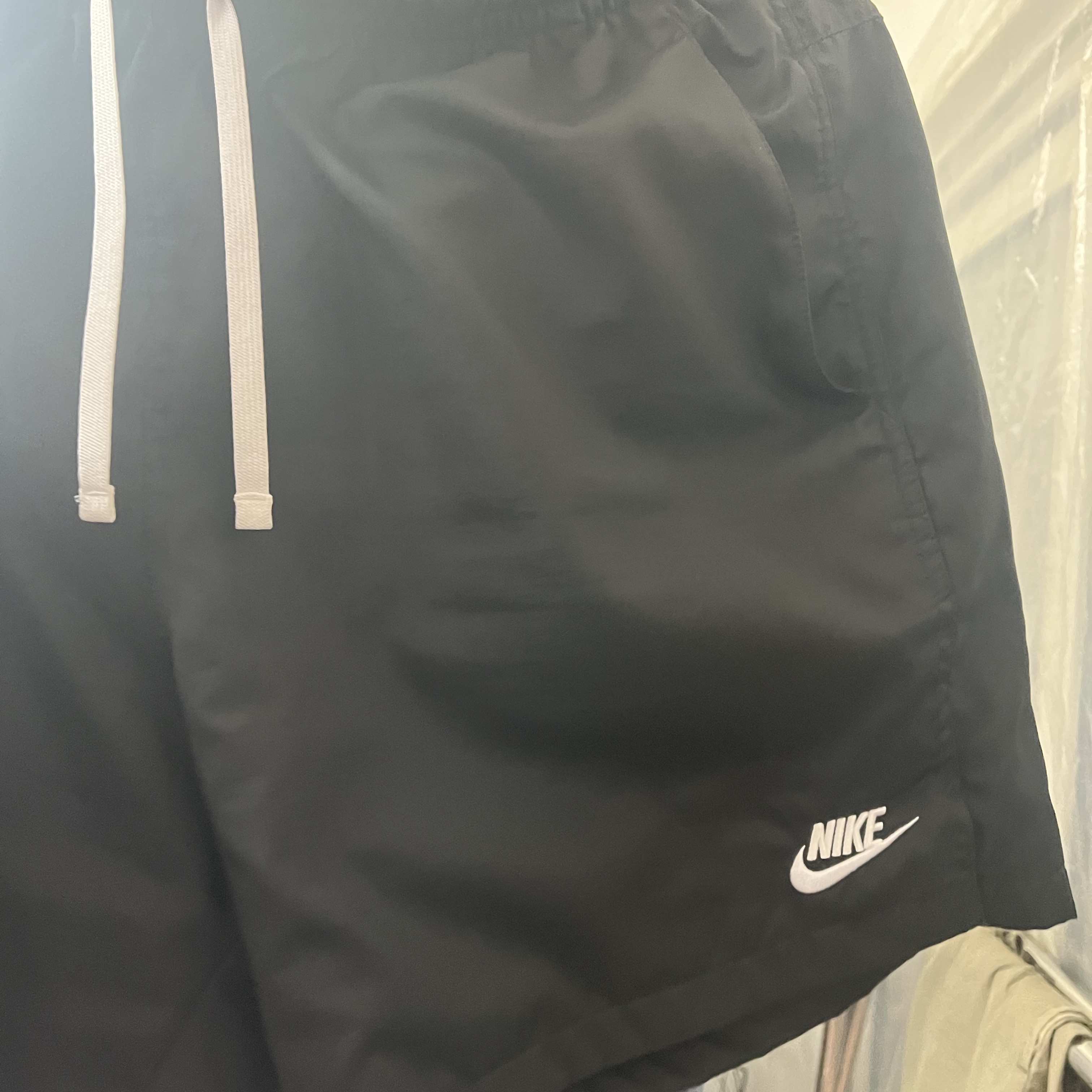 Nike NSW Woven Lined Flow Shorts Black - Asia 착용 스타일