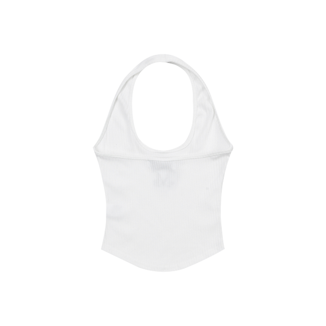 무센트 카일락 골지 홀터넥 크롭 슬리브리스 나시 화이트(MUCENT Kylilac Crop Sleeveless White) - 2