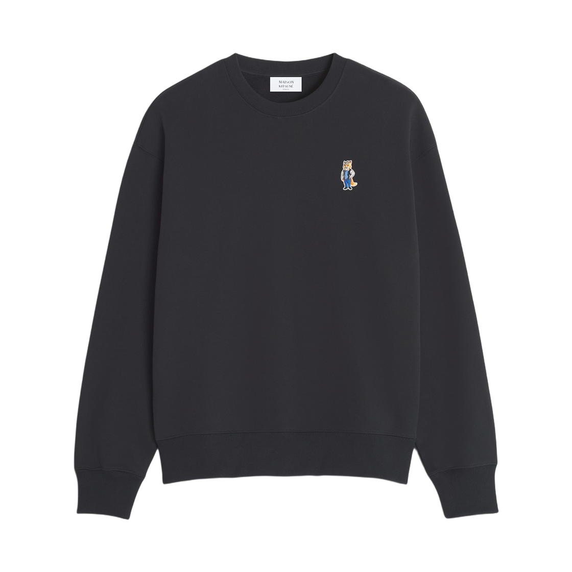 PM00310KM0341-P199 Maison Kitsune Dressed Fox Comfort Sweatshirt Black