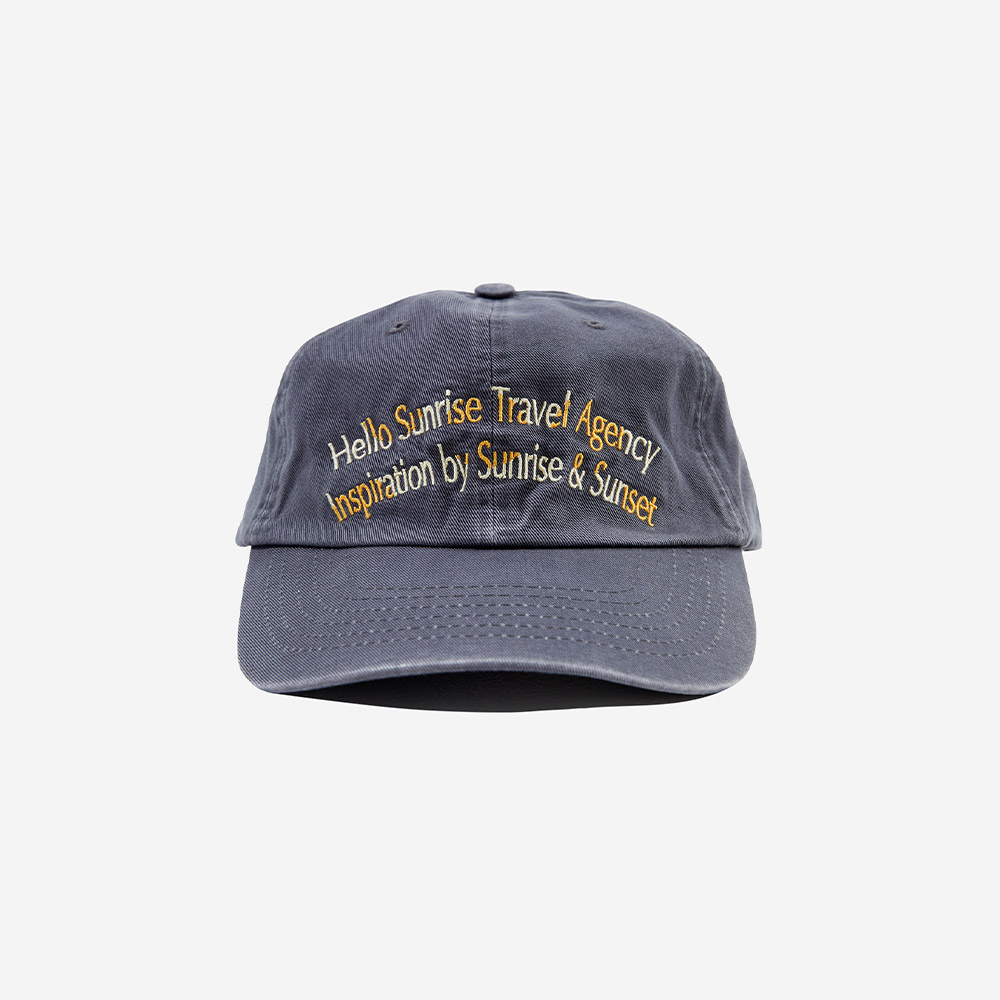 HS52CA811DG0 Hello Sunrise Dot Arch Logo Ball Cap Dark Gray