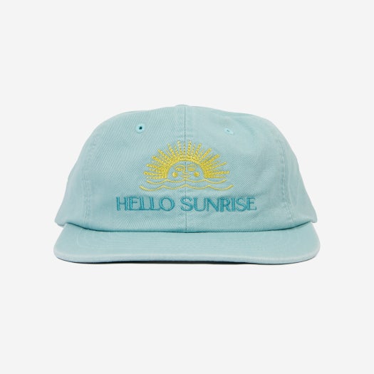 HS53CA601SB0 Hello Sunrise Washed Two Tone Logo 6panel Cap_Sky Blue