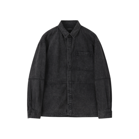 CWSAW25201BKX Customellow Line Denim Shirt Black