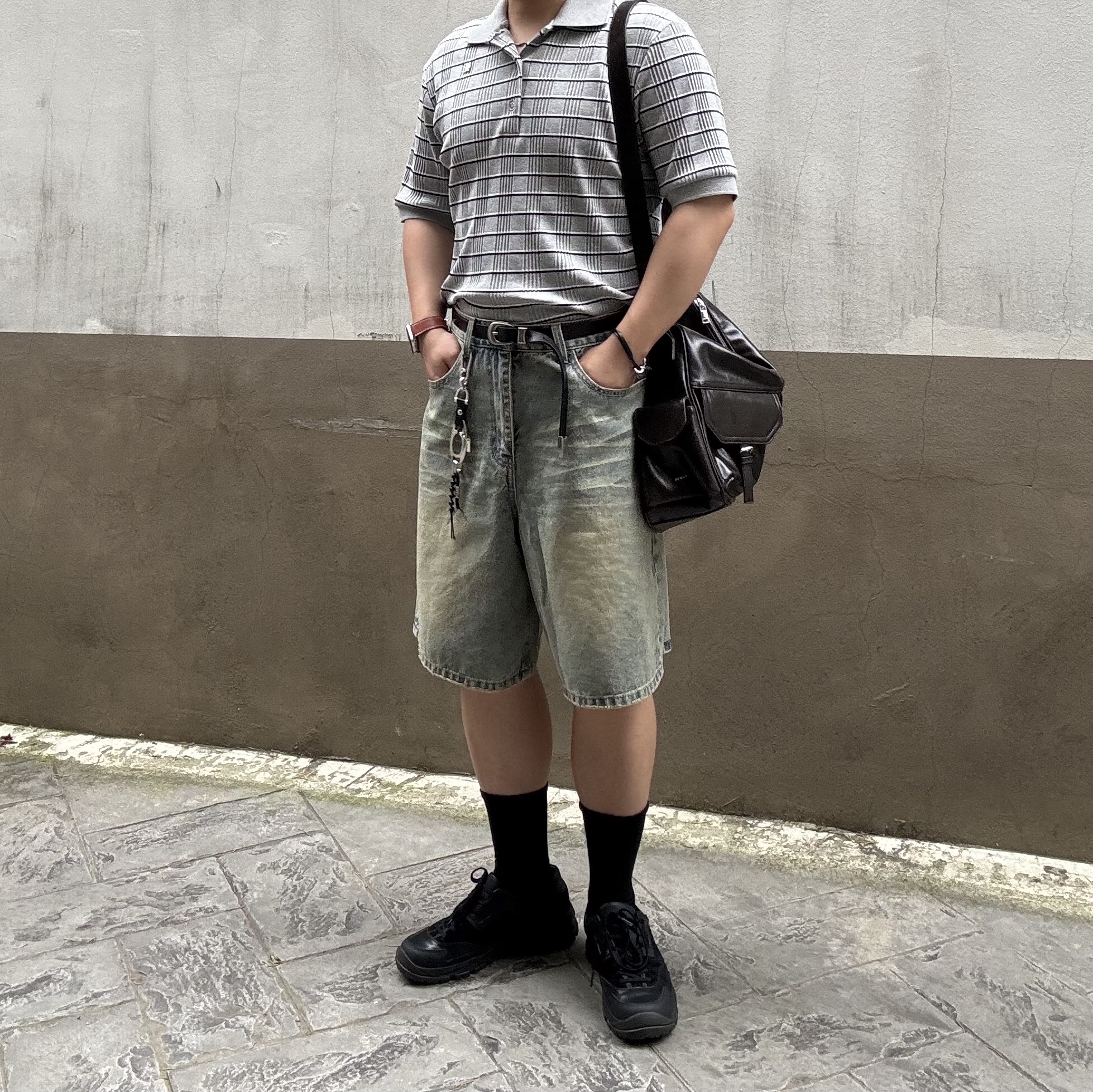 Stand Oil Joey Bag Marron, Millo Archive Object Unit Carabiner Silver 착용 스타일 - 1