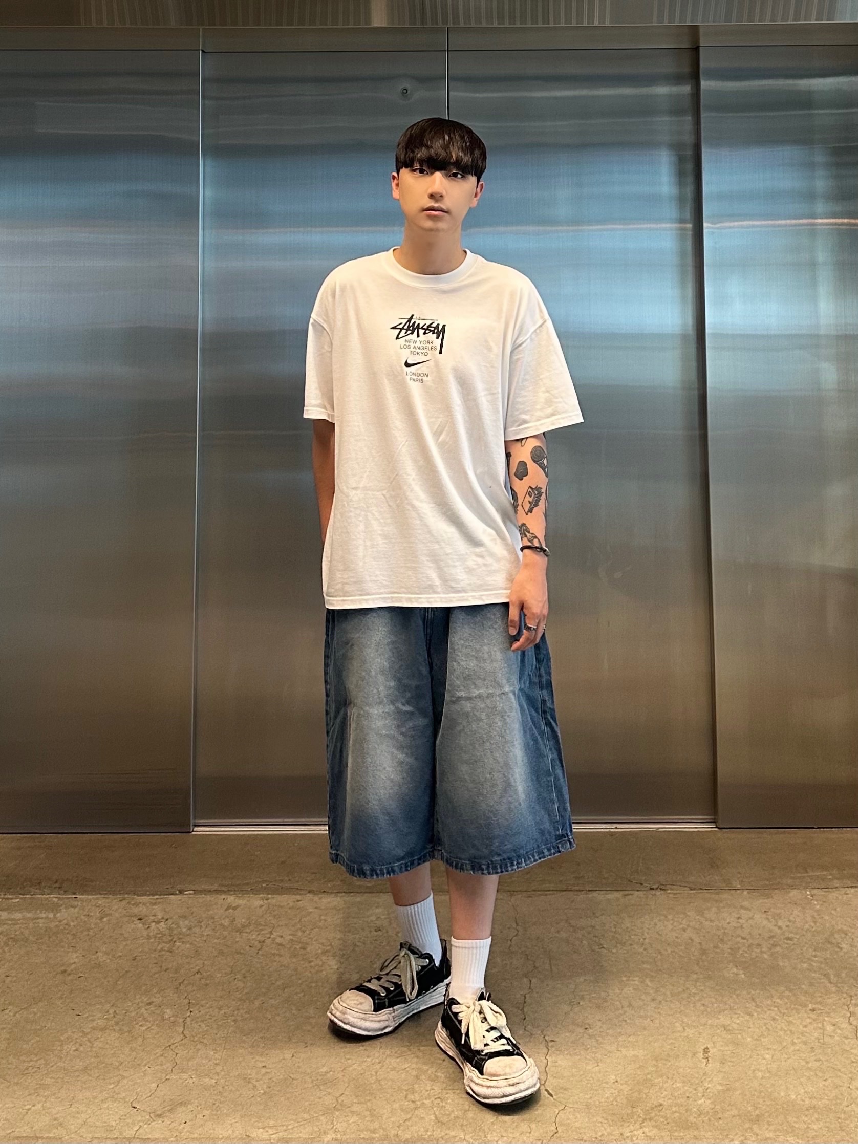 Nike x Stussy WT T-Shirt White - Asia 착용 스타일 - 1