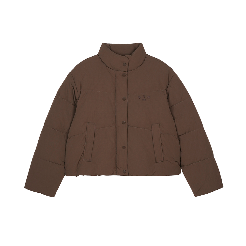 BS4FJP782BR Bensimon Cropped Puffer Duck Down Jacket Brown