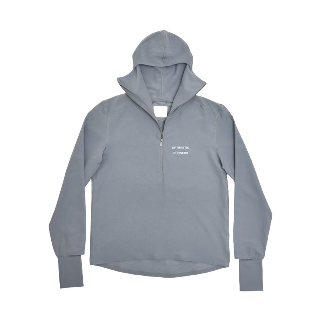 - Optimistic Runners Balaclava Hoodie Metallic Grey