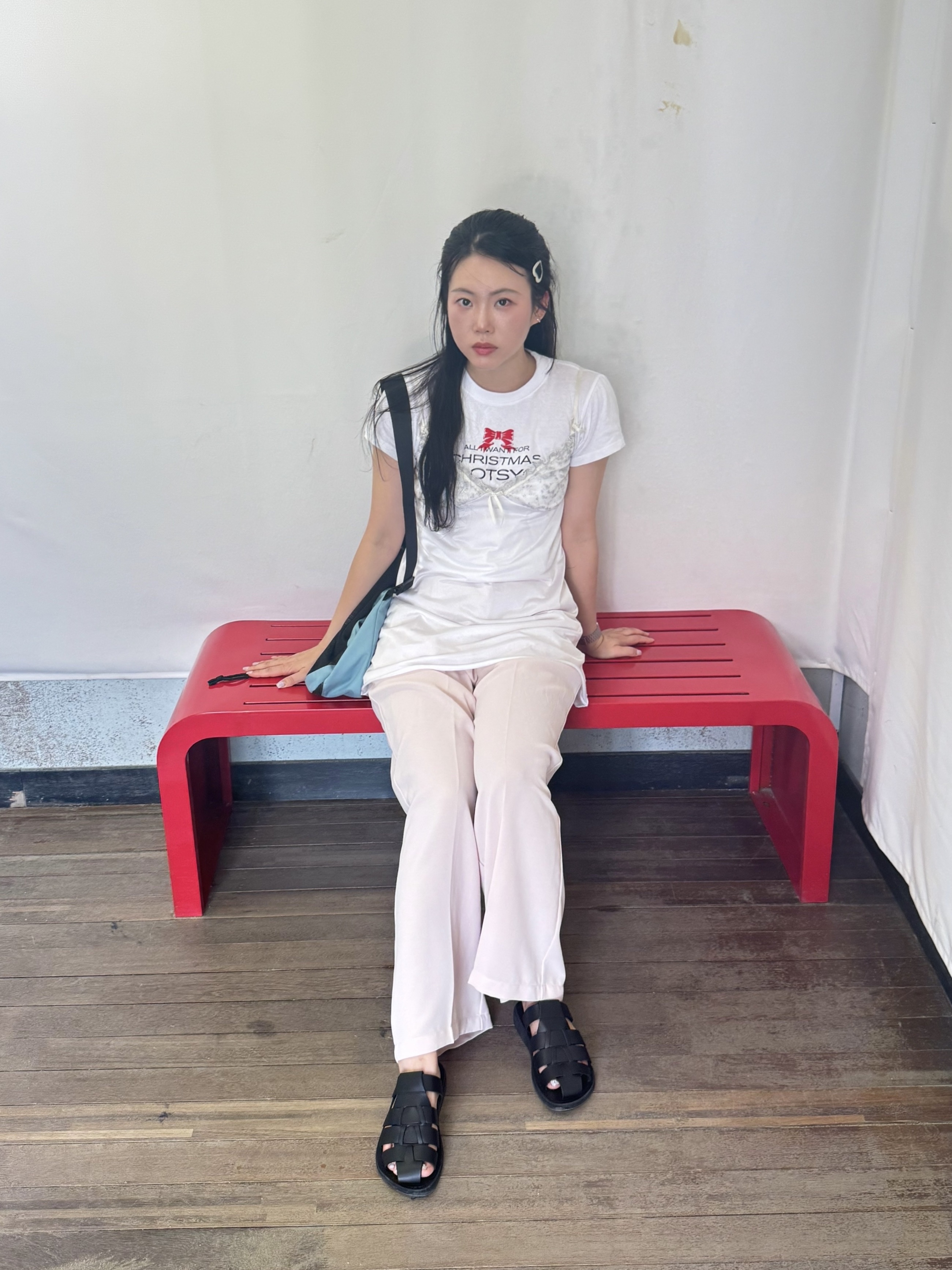 Jerusalem Sandals No.1063 Michael Slide Black 착용 스타일 - 1