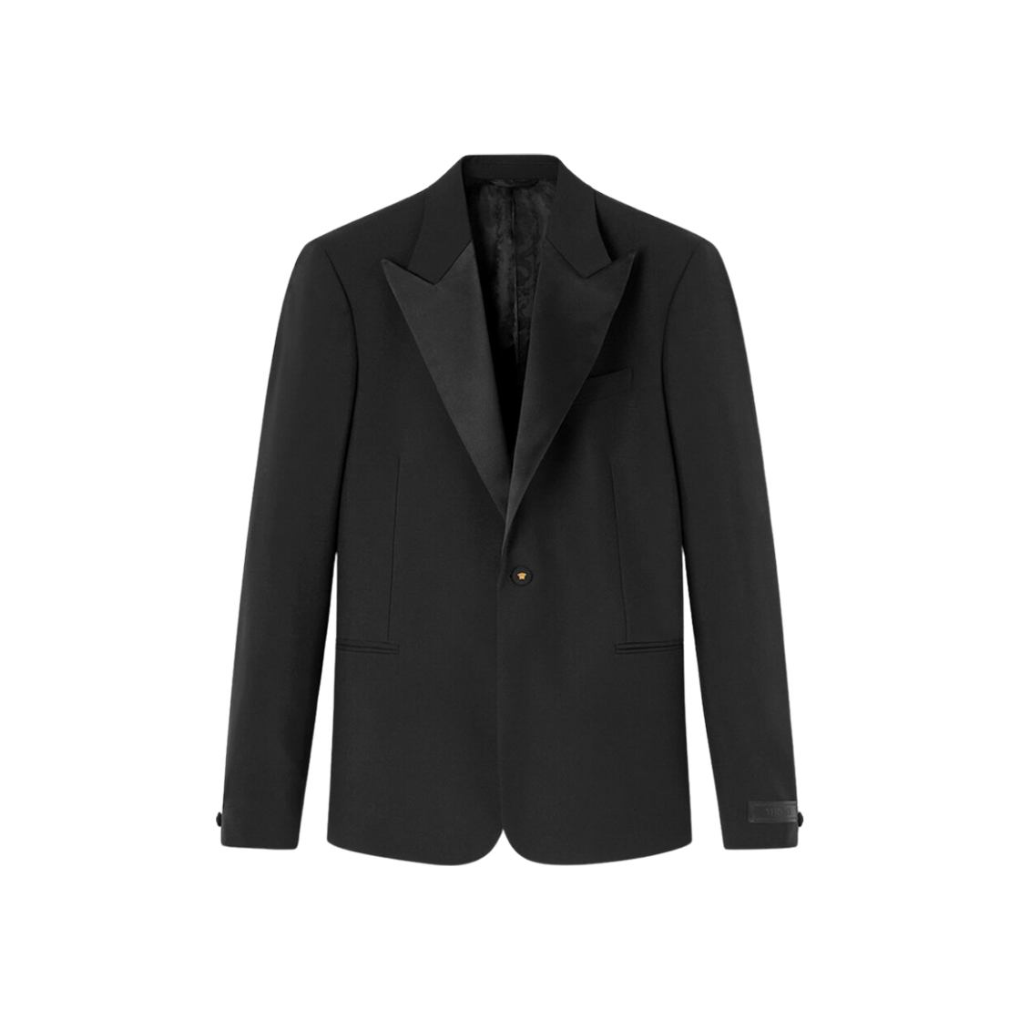 1013276-1A09805-1B000 Versace Mohair Blend Single Breasted Blazer Black