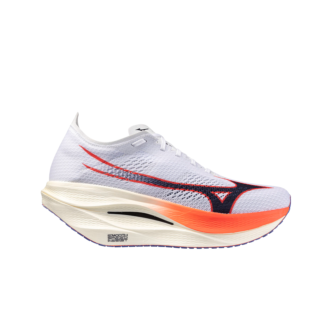 미즈노 웨이브 리벨리온 프로 3 화이트 바리톤 블루(Mizuno Wave Rebellion Pro 3 White Baritone Blue)