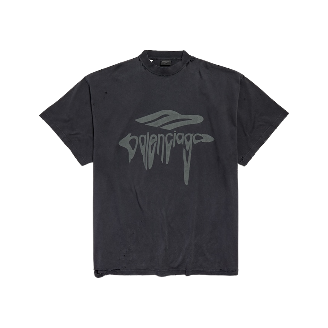 발렌시아가 3B 리퀴파이드 오버사이즈 티셔츠 블랙 그레이(Balenciaga 3B Liquified Oversized T-Shirt Black Grey) - 1