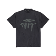 Balenciaga 3B Liquified Oversized T-Shirt Black Grey