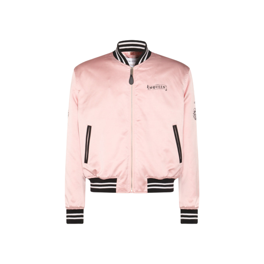 827989QSAB55009 Alexander McQueen Cotton Bomber Jacket Pink