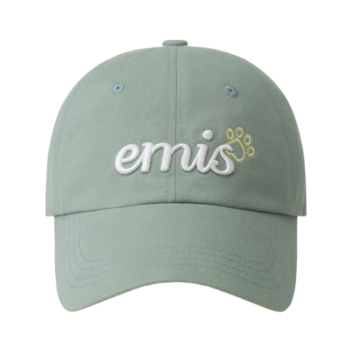 ★EMIS★ LETTERING LOGO BALL CAPGREEN m1037_1496747 APPLIQUE BALL CAP-GREEN - EMIS