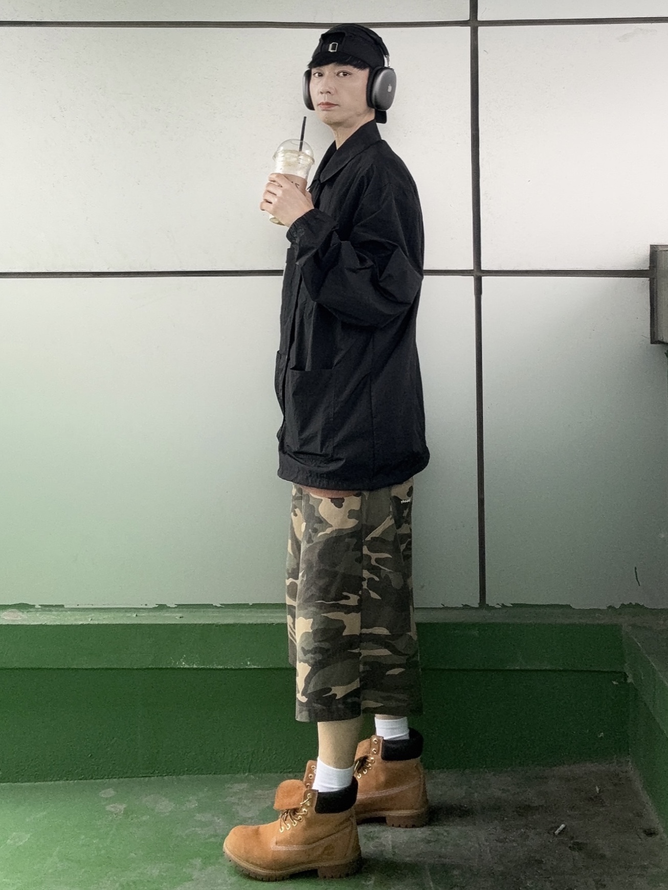 Timberland Premium 6 inch Waterproof Boot Wheat Nubuck - Medium, SLOW RECORD HOUSE Carpenter Bermuda Wide Camo Pants Vintage Green 착용 스타일 - 6