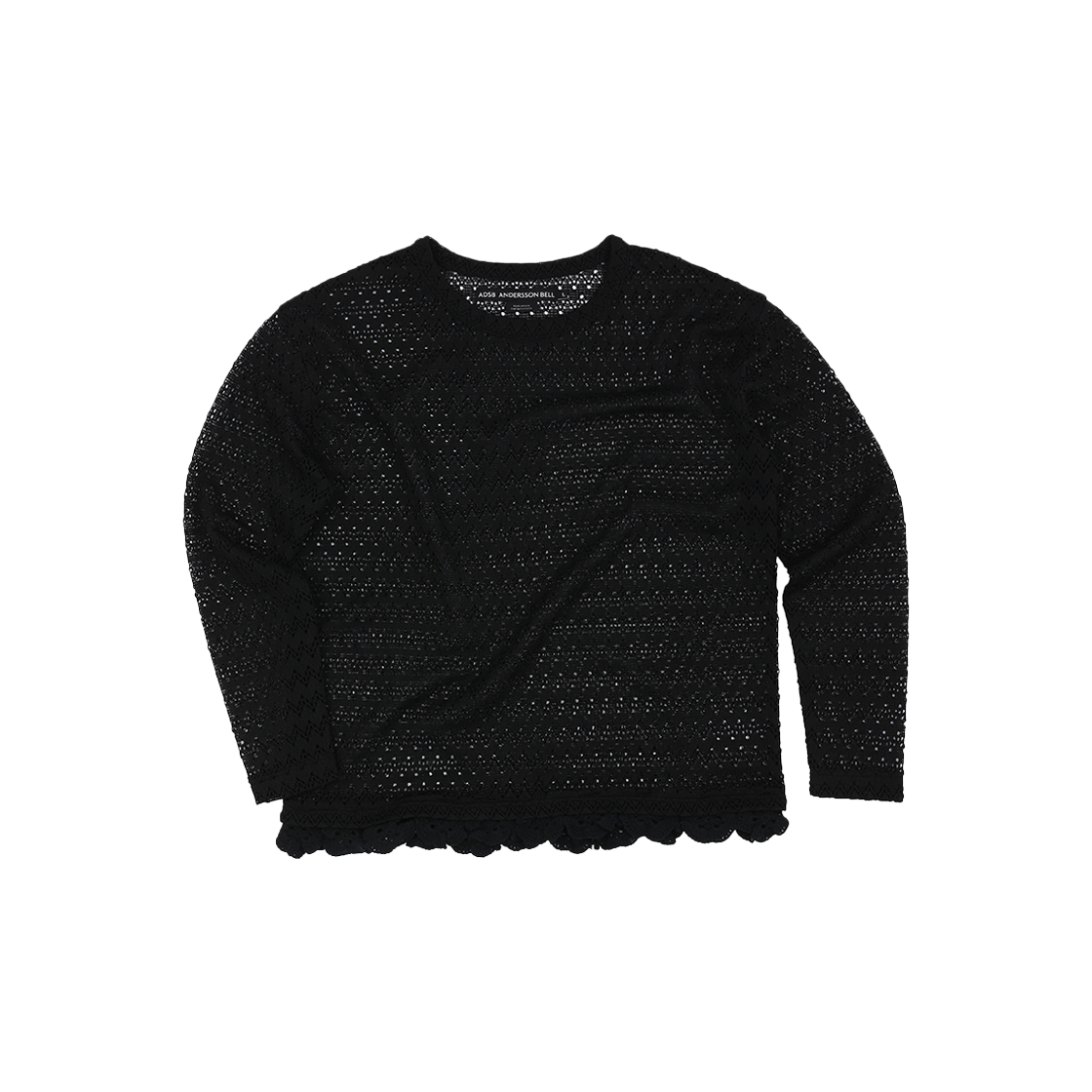 ADSB 앤더슨벨 플라워 가든 크루넥 스웨터 블랙