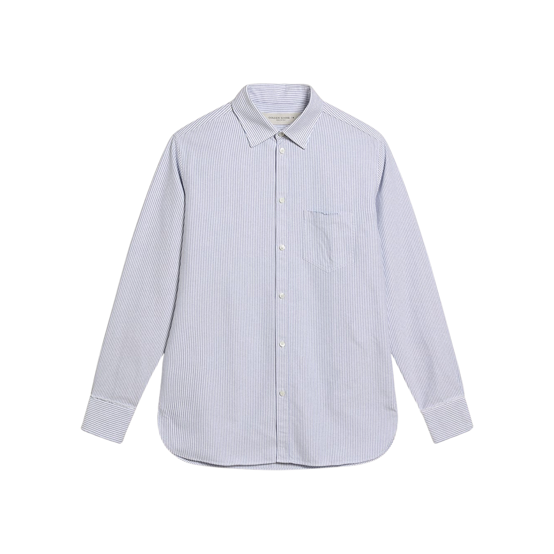 GMP00246-P000548-80197 Golden Goose Narrow Stripe Shirt White Light Blue