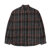 Juun.J Island Washing Check Loose Fit Shirt Orange - 25FW
