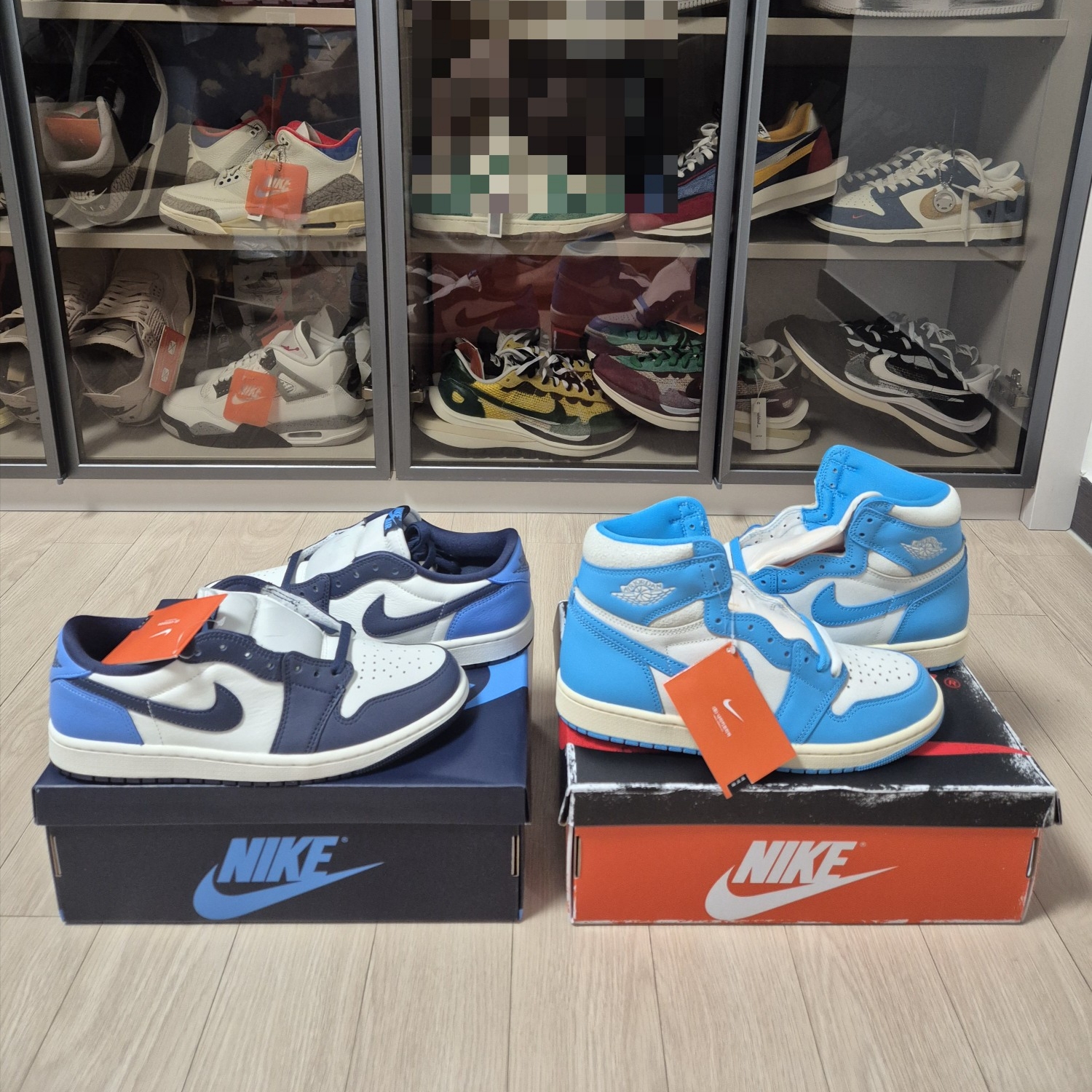 Jordan 1 Low Obsidian, Jordan 1 Retro High OG UNC Reimagined 착용 스타일