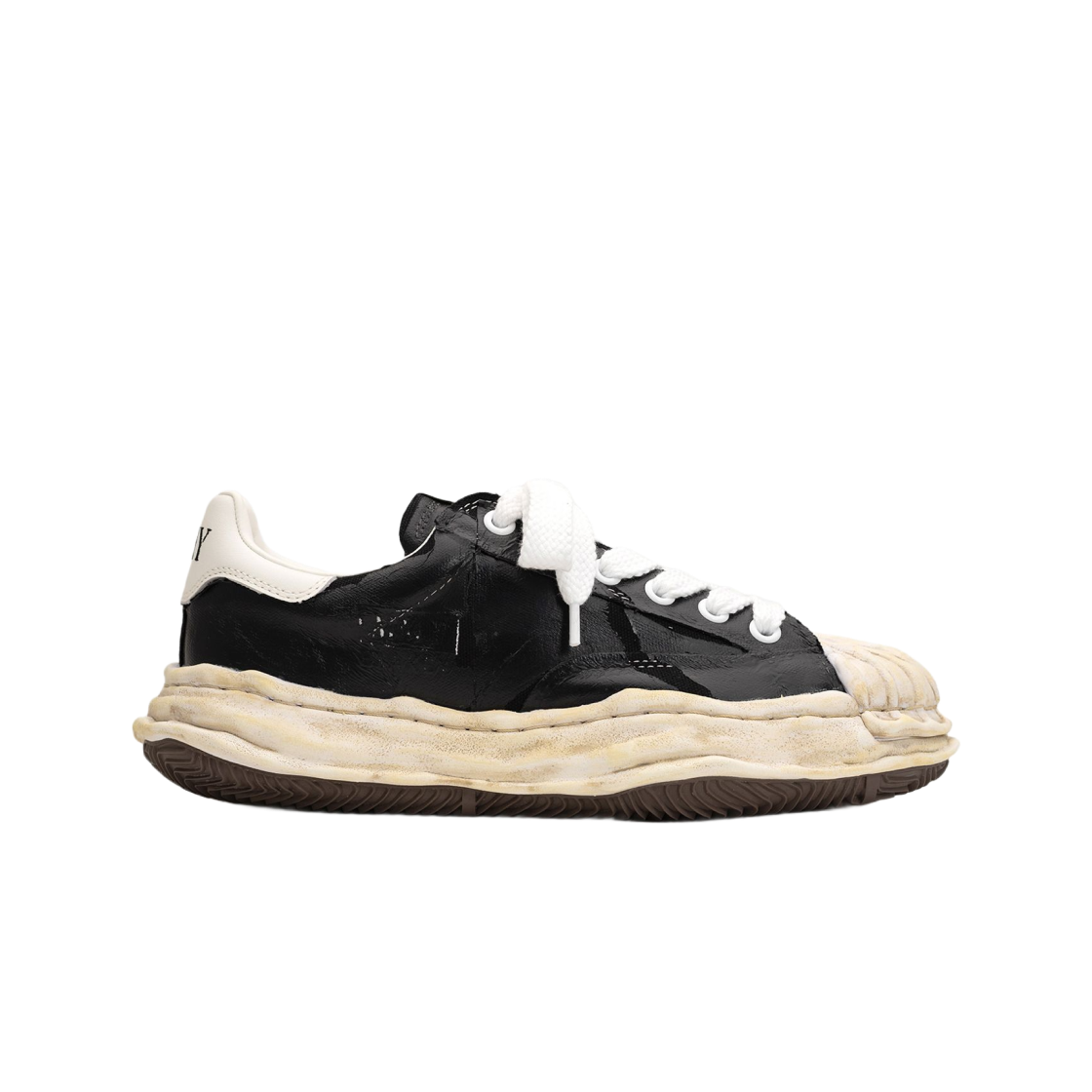 메종 미하라 야스히로 블레이키 OG 솔 필름 어태치드 캔버스 로우탑 스니커즈 블랙(Maison Mihara Yasuhiro Blakey OG Sole Film Attached Canvas Low-top Sneakers Black)