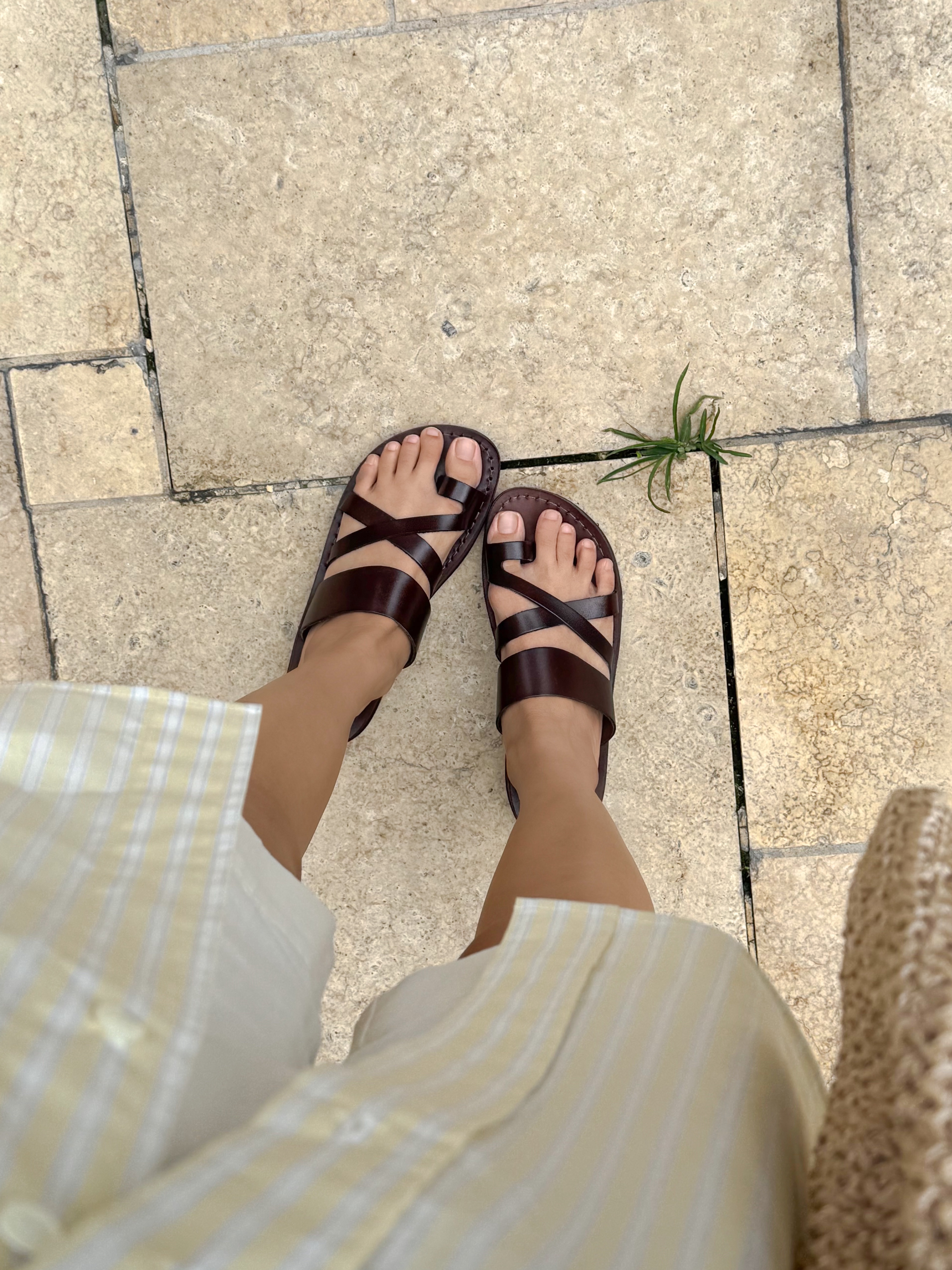 Jerusalem Sandals No.8 The Good Shepherd Brown 착용 스타일 - 4