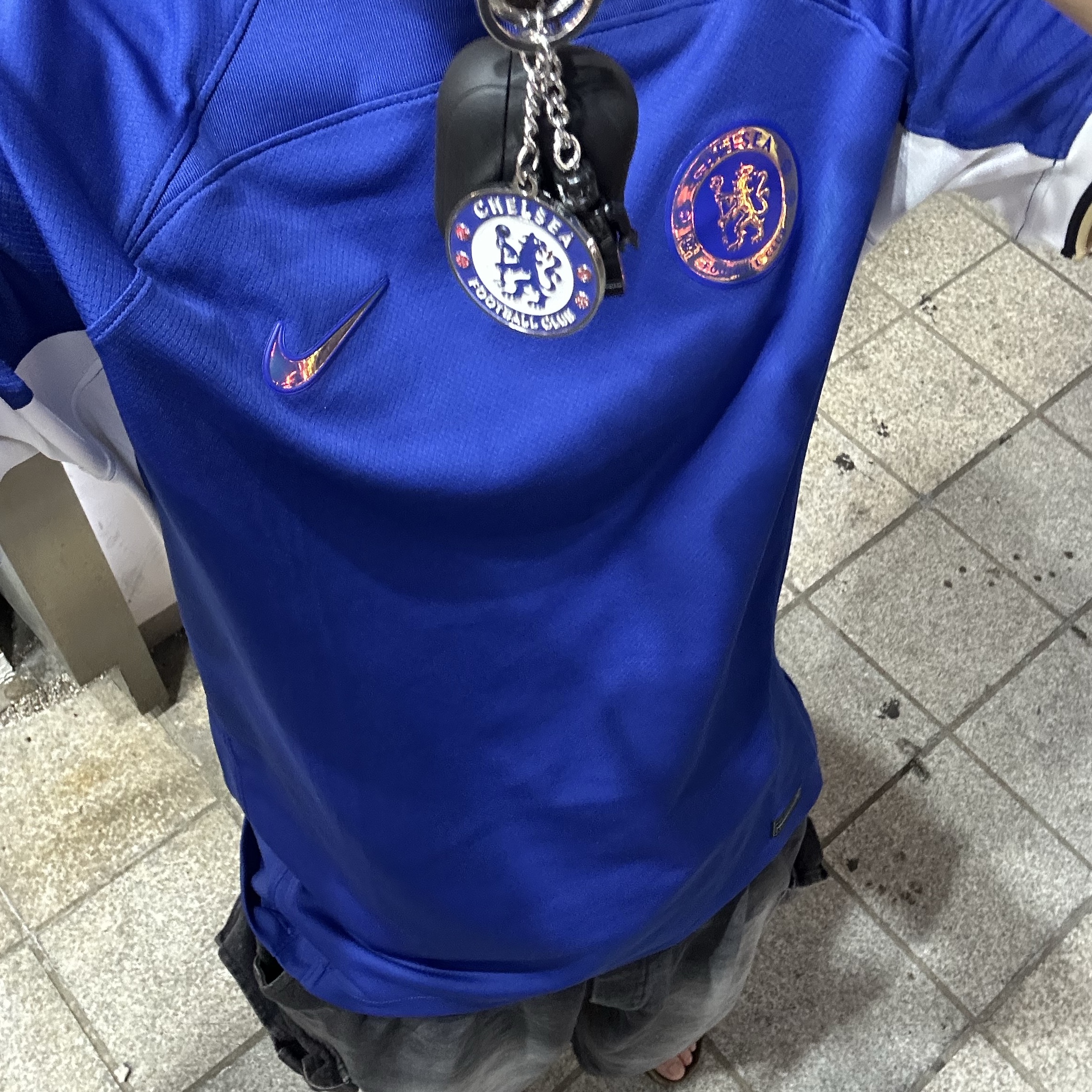Nike Chelsea FC 2023/24 Stadium Home Dri-Fit Jersey Rush Blue (Non Marking & Non Sponser Ver.) 착용 스타일 - 1