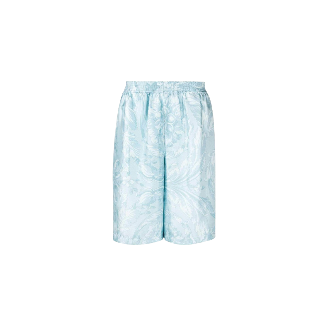 1002476-1A09582-5U940 Versace Silk Shorts Light Blue