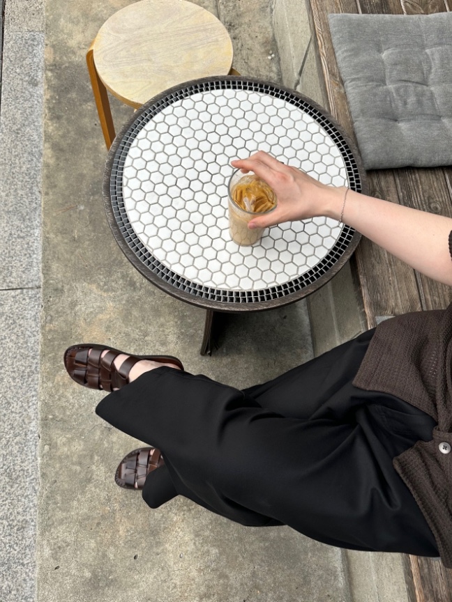 Jerusalem Sandals No.1063 Michael Slide Brown 착용 스타일 - 4