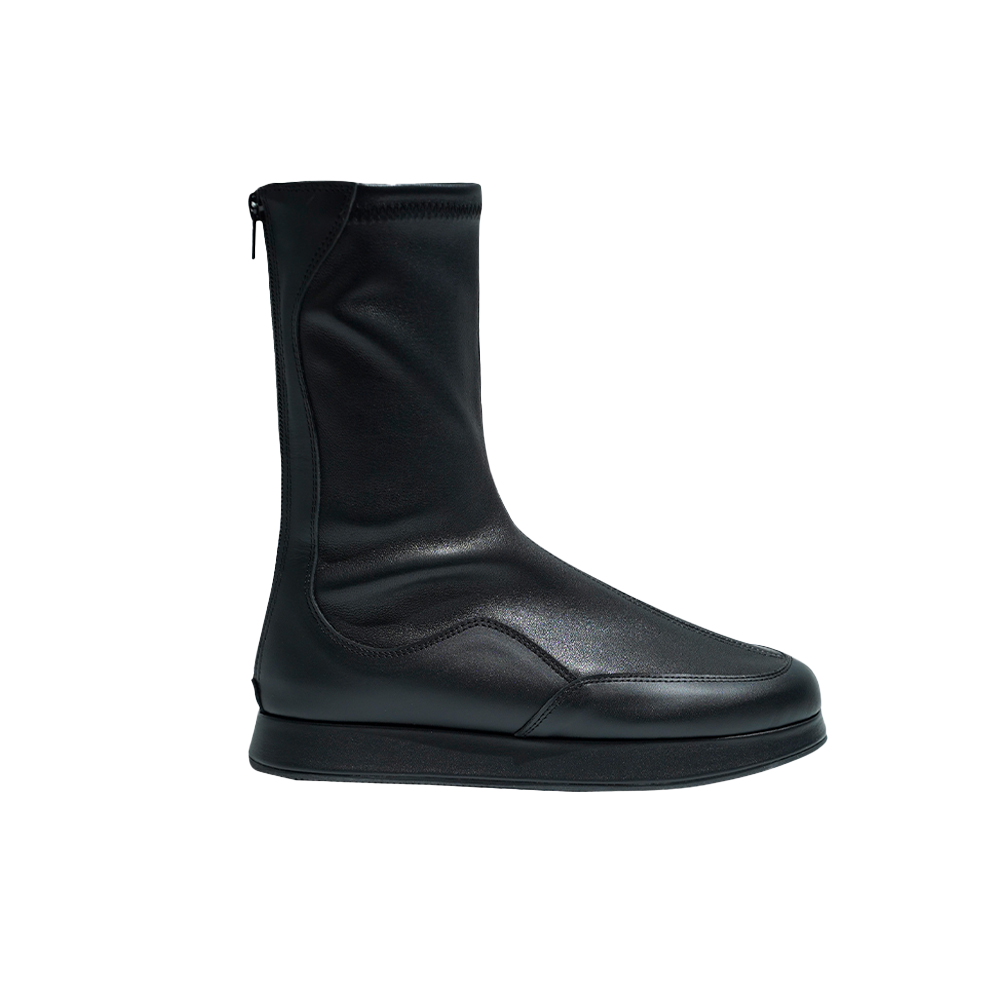 YS0048 YUJI Velcro Short Boots Black