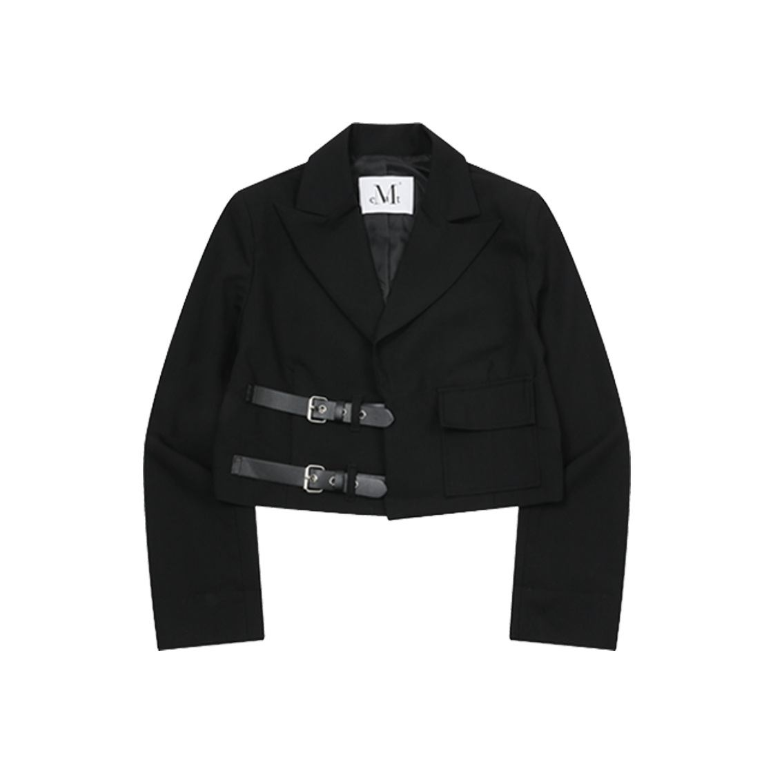 P00000XQ MUCENT Ike Setup Side Belted Blazer Jacket Black