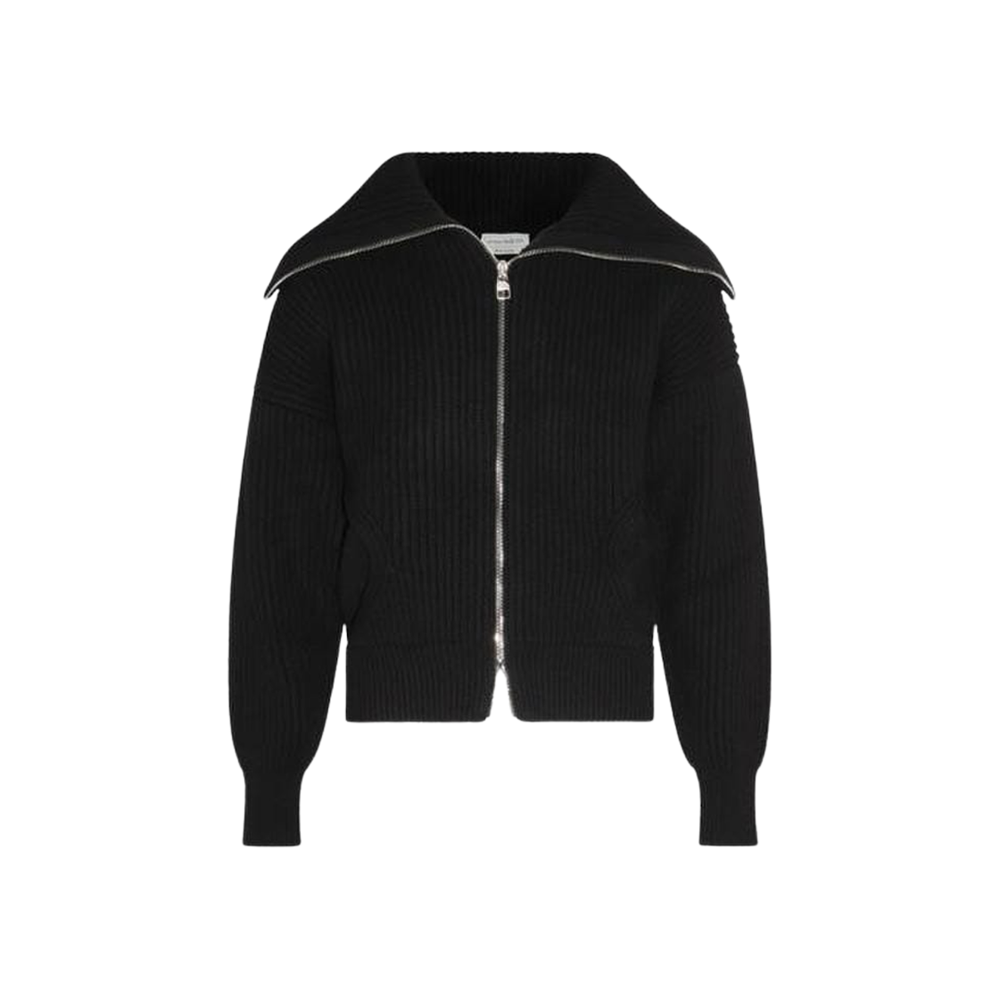 760751Q1RTN1000 Alexander McQueen Wool Cashmere Blend Cardigan Black