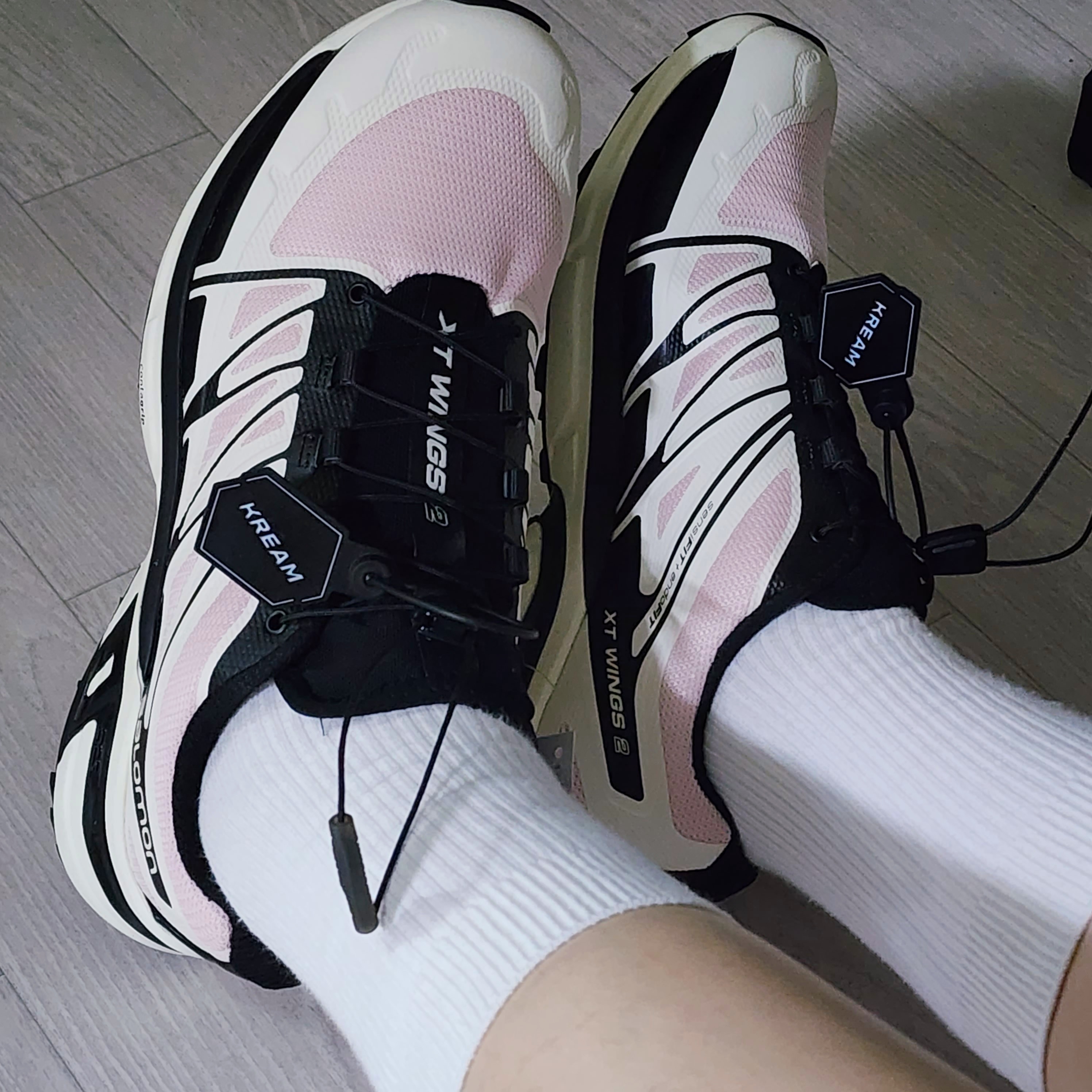 Salomon XT-Wings 2 Cradle Pink 착용 스타일 - 2
