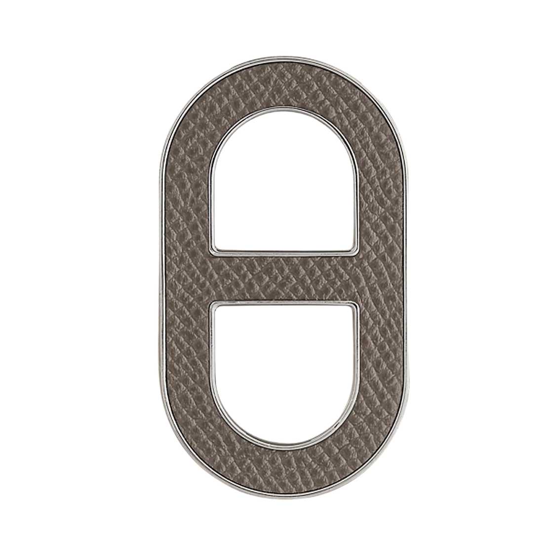 에르메스 샹달 앱송 카프스킨 브로치 메탈 & 팔라듐 하드웨어 그리 에땅(Hermes Chaine D'Ancre Epsom Calfskin Brooch Metal & Palladium Gris Etain) - 1