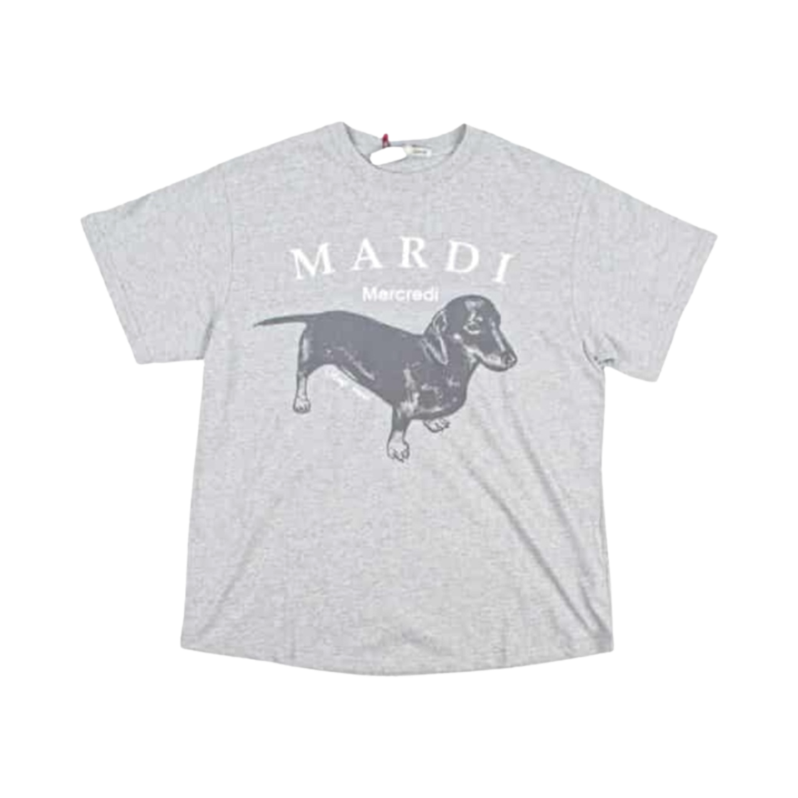 (W) 마르디 메크르디 딴지 크롭 티셔츠 그레이 화이트((W) Mardi Mercredi Ddanji Cropped T-Shirt Grey White)